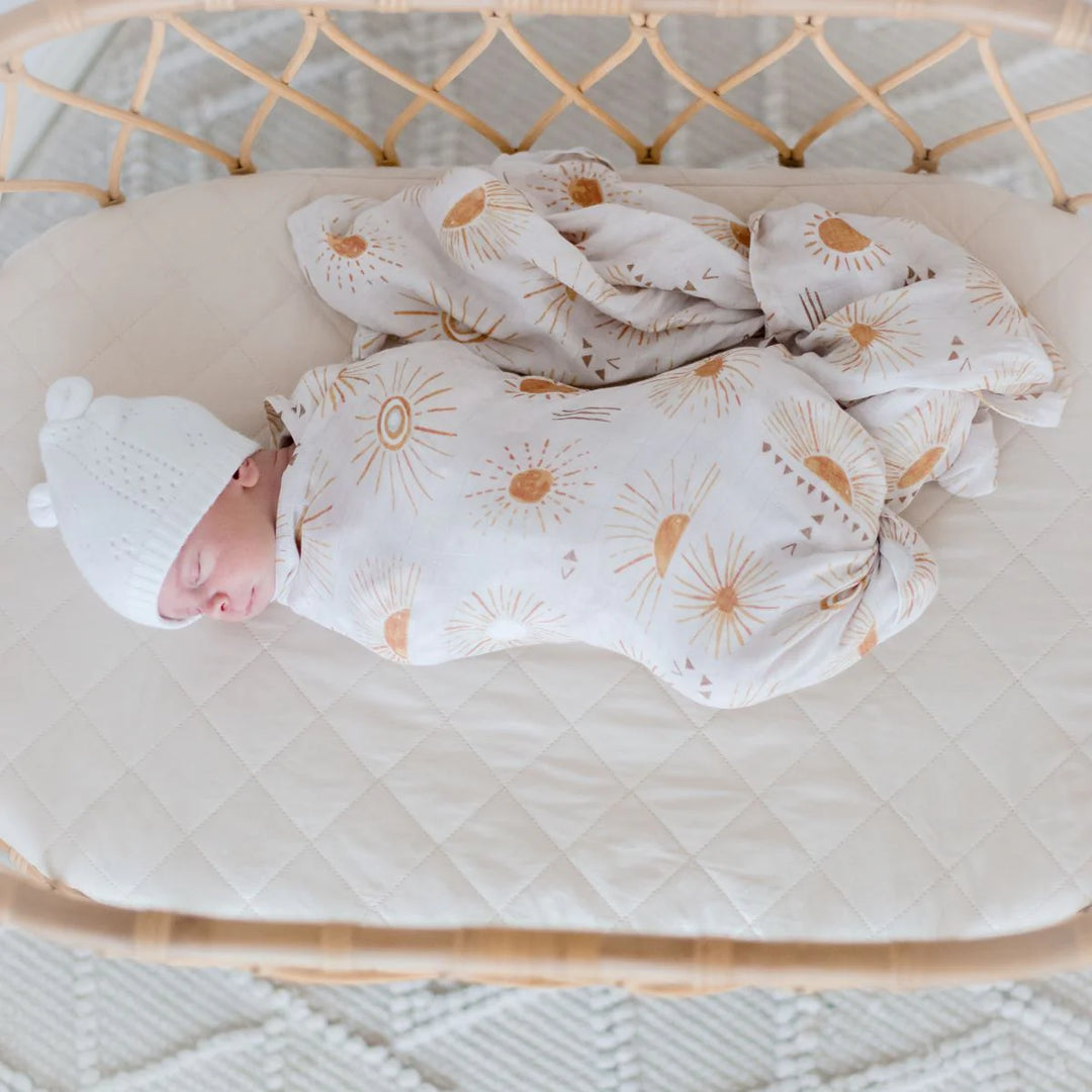 Bambella Designs Bamboo Cotton Muslin Swaddle | Bohemian Sunshine
