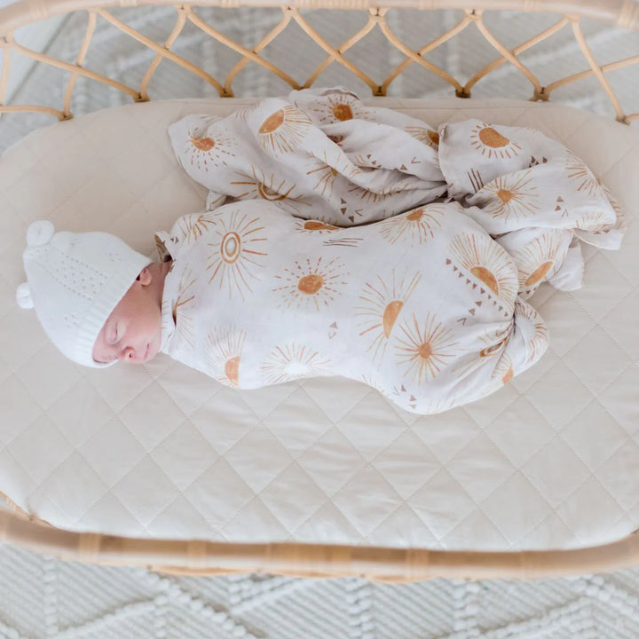 Bambella Designs Bamboo Cotton Muslin Swaddle | Bohemian Sunshine