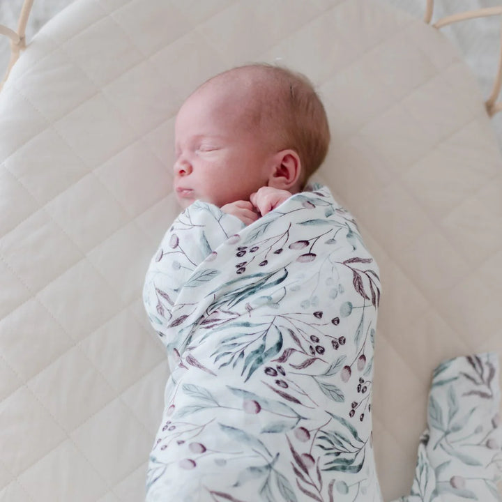 Bambella Designs Bamboo Cotton Muslin Swaddle | Botanical