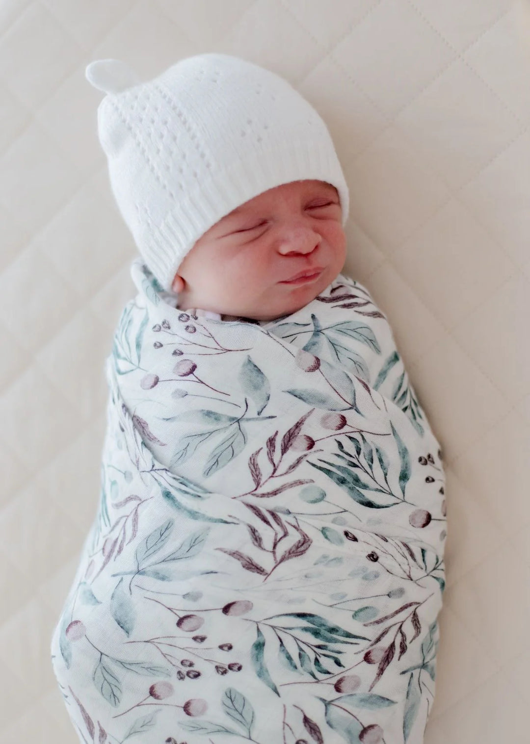 Bambella Designs Bamboo Cotton Muslin Swaddle | Botanical