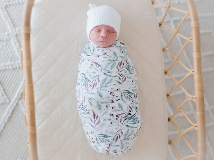 Bambella Designs Bamboo Cotton Muslin Swaddle | Botanical