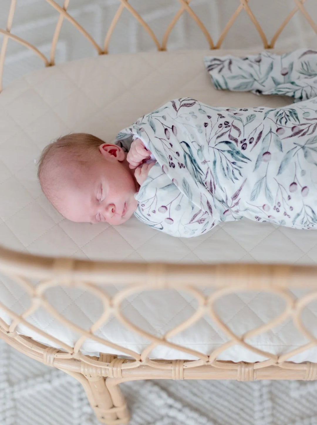 Bambella Designs Bamboo Cotton Muslin Swaddle | Botanical