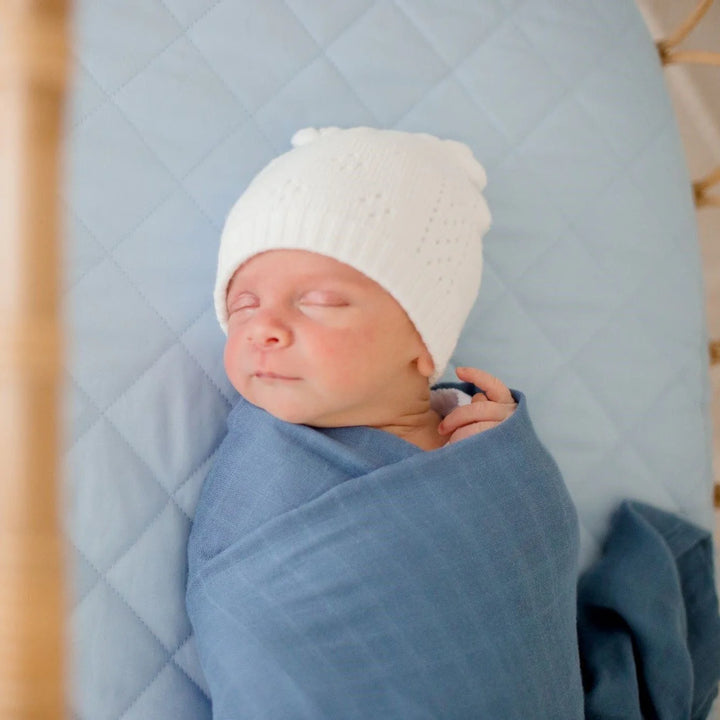 Bambella Designs Bamboo Cotton Muslin Swaddle | Storm