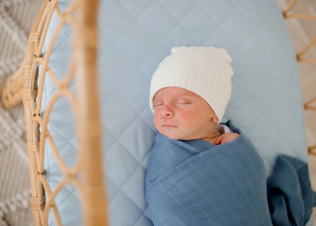 Bambella Designs Bamboo Cotton Muslin Swaddle | Storm