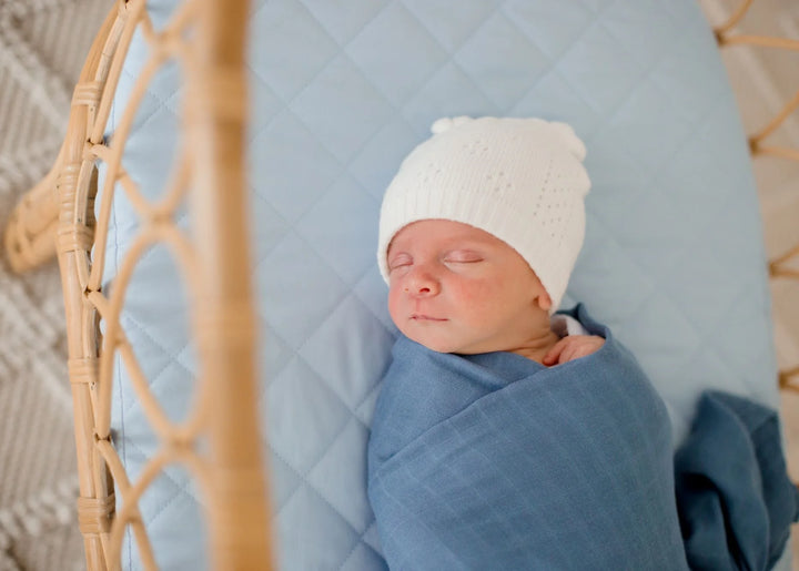 Bambella Designs Bamboo Cotton Muslin Swaddle | Storm