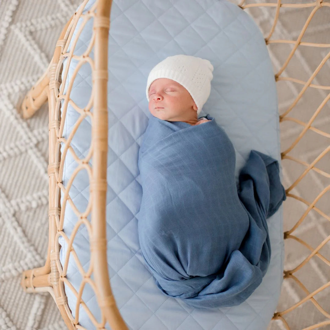 Bambella Designs Bamboo Cotton Muslin Swaddle | Storm