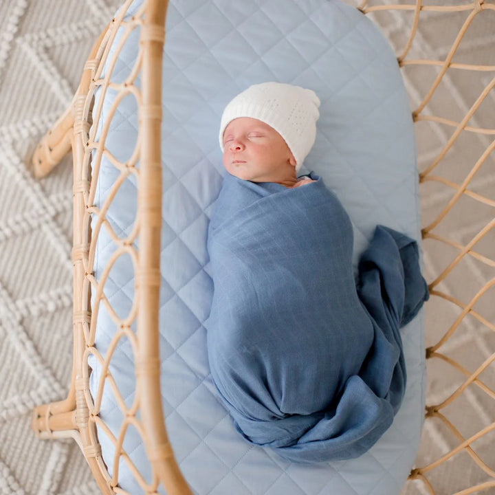 Bambella Designs Bamboo Cotton Muslin Swaddle | Storm