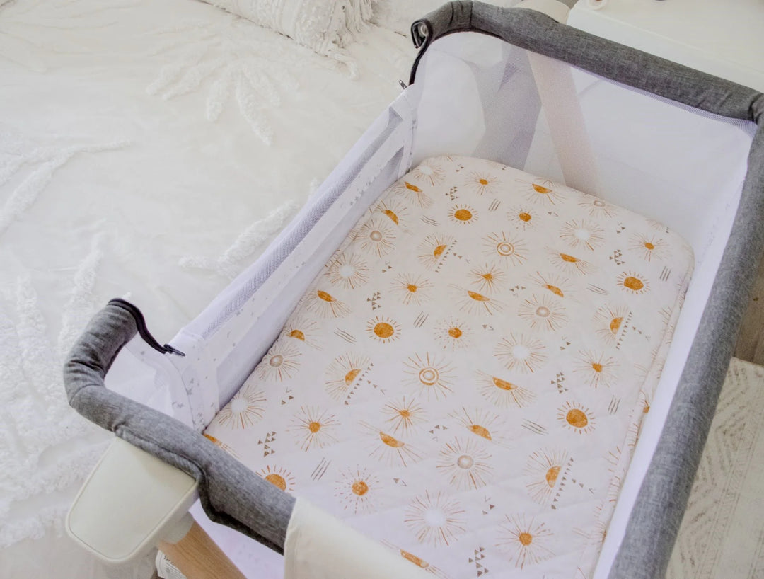 Bambella Designs Co-Sleeper Fitted Waterproof Sheet | Bohemian Sunshine