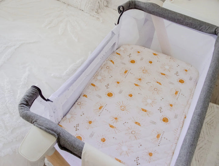 Bambella Designs Co-Sleeper Fitted Waterproof Sheet | Bohemian Sunshine