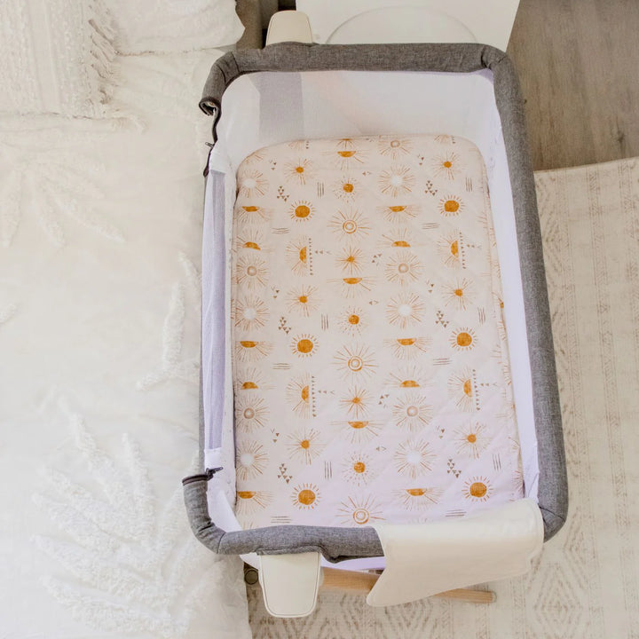Bambella Designs Co-Sleeper Fitted Waterproof Sheet | Bohemian Sunshine