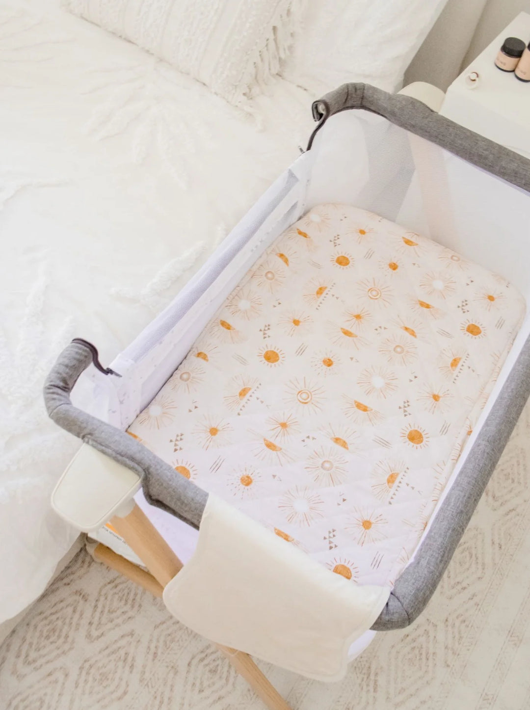 Bambella Designs Co-Sleeper Fitted Waterproof Sheet | Bohemian Sunshine