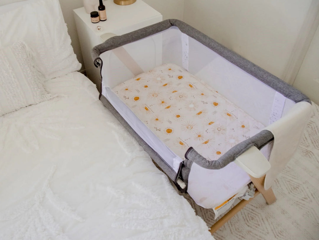 Bambella Designs Co-Sleeper Fitted Waterproof Sheet | Bohemian Sunshine