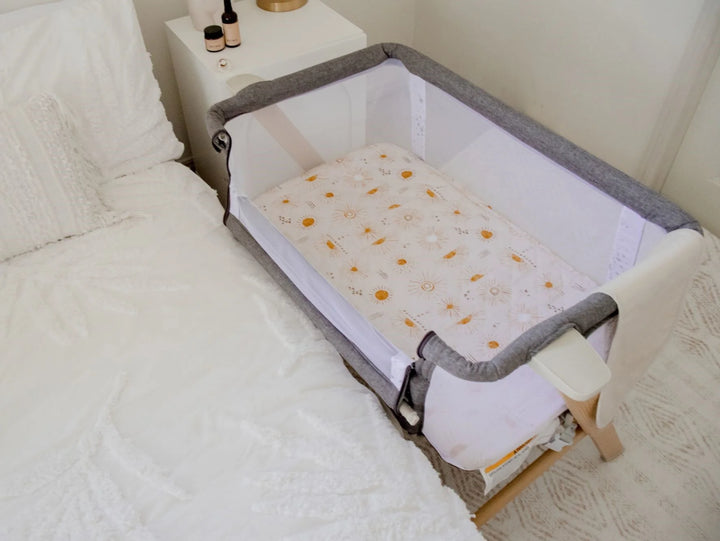 Bambella Designs Co-Sleeper Fitted Waterproof Sheet | Bohemian Sunshine