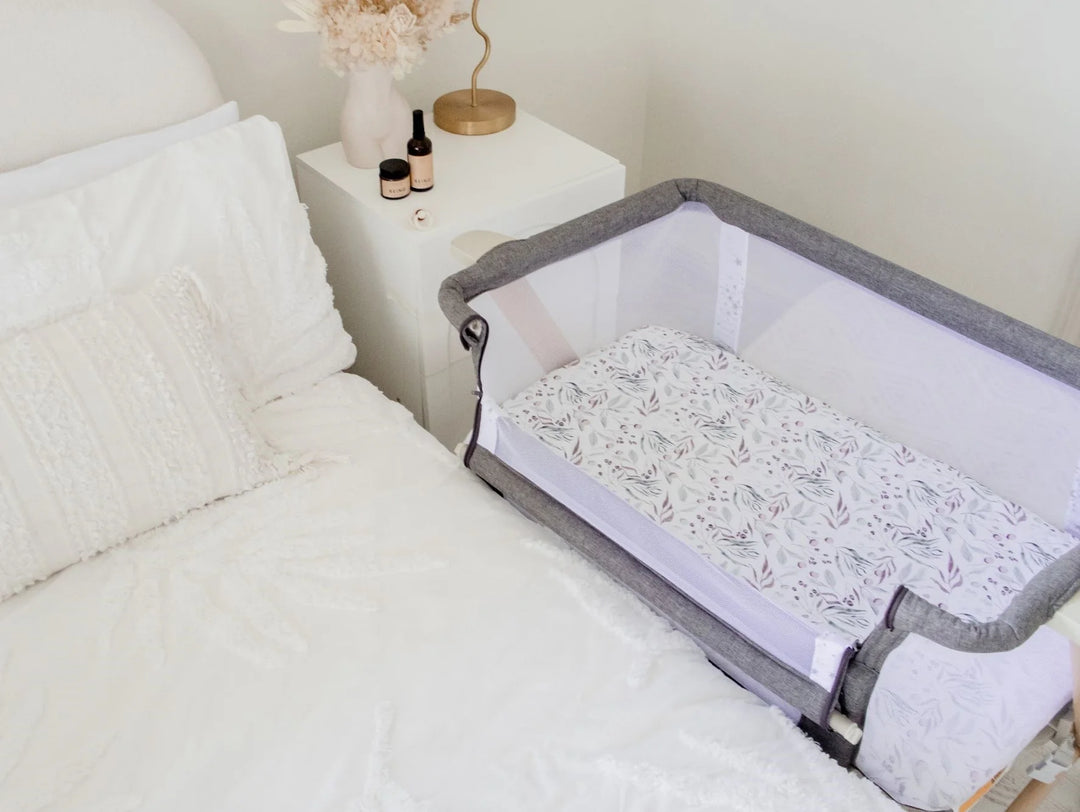 Bambella Designs Co-Sleeper Fitted Waterproof Sheet | Botanical