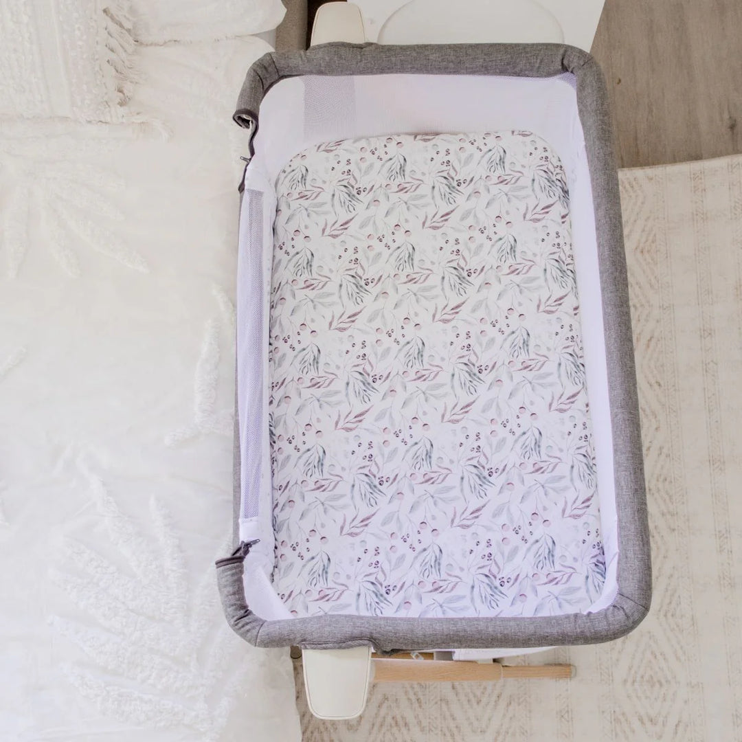 Bambella Designs Co-Sleeper Fitted Waterproof Sheet | Botanical