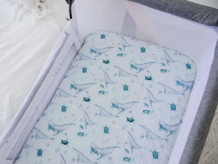 Bambella Designs Co-Sleeper Fitted Waterproof Sheet | Turtle Bay