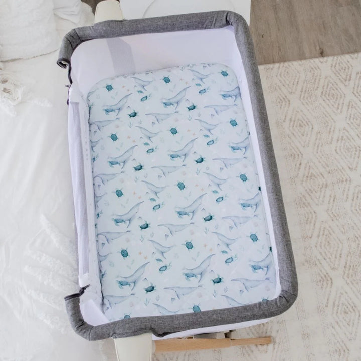 Bambella Designs Co-Sleeper Fitted Waterproof Sheet | Turtle Bay
