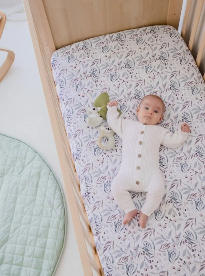 Bambella Designs Waterproof Cot Sheet | Botanical