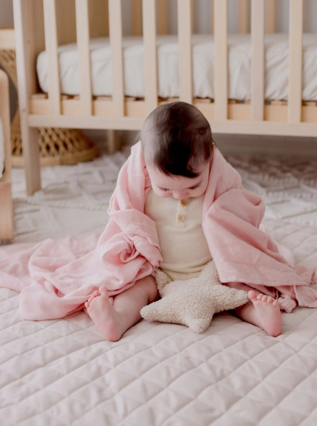 Bambella Designs Bamboo Cotton Muslin Swaddle | Primrose