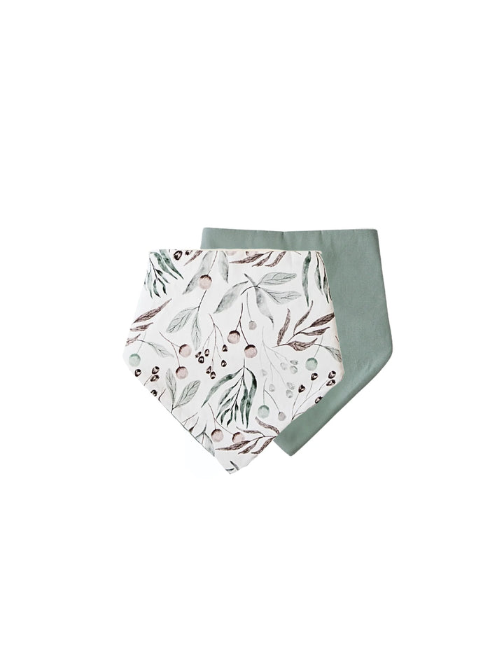 Bambella Designs Bandana Bibs 2 Pack | Botanical & Lagoon