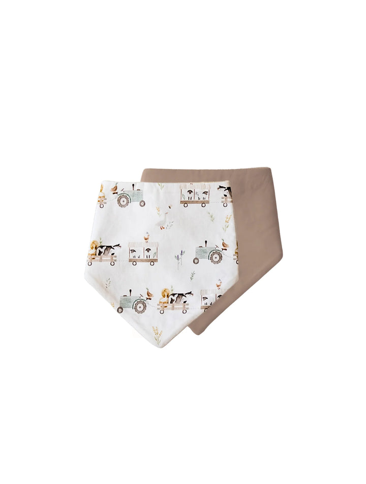 Bambella Designs Bandana Bibs 2 Pack | Oakwood Farm & Latte