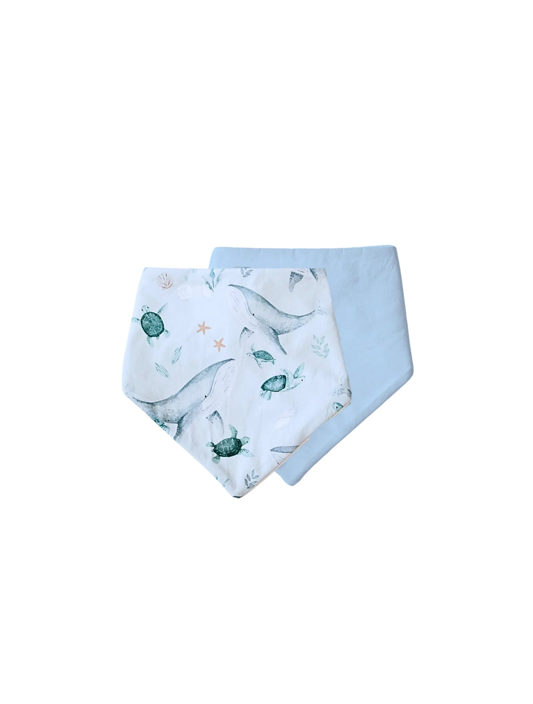 Bambella Designs Bandana Bibs 2 Pack | Turtle Bay & Dusty Blue