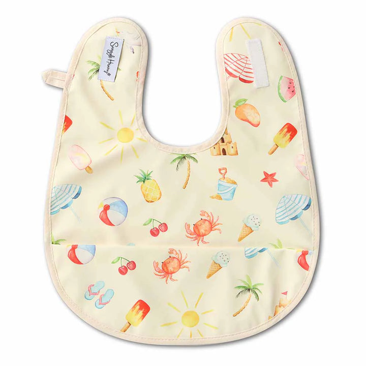 Snuggle Bib Waterproof - Beach Fun