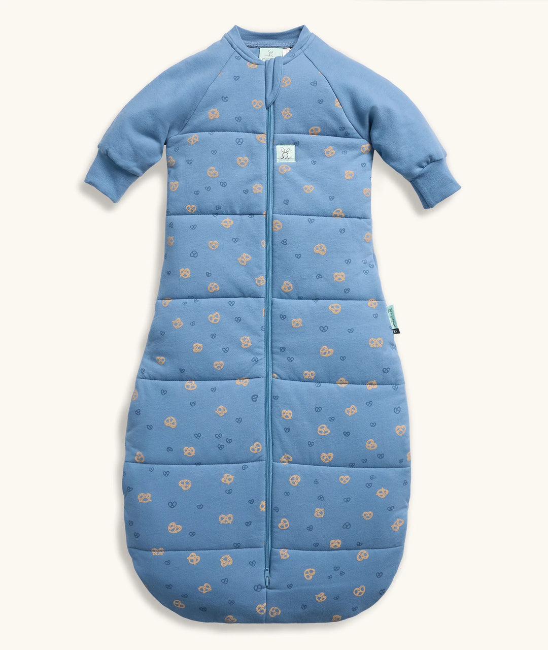 ergoPouch Jersey Sleeping Bag 3.5 TOG Sleeved - Petit Pretzel