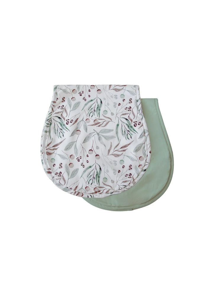 Bambella Designs Burp Cloth 2 Pack | Botanical & Lagoon