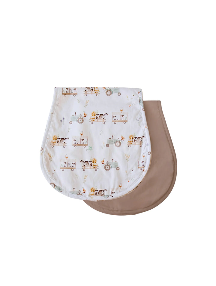 Bambella Designs Burp Cloth 2 Pack | Oakwood Farm & Latte