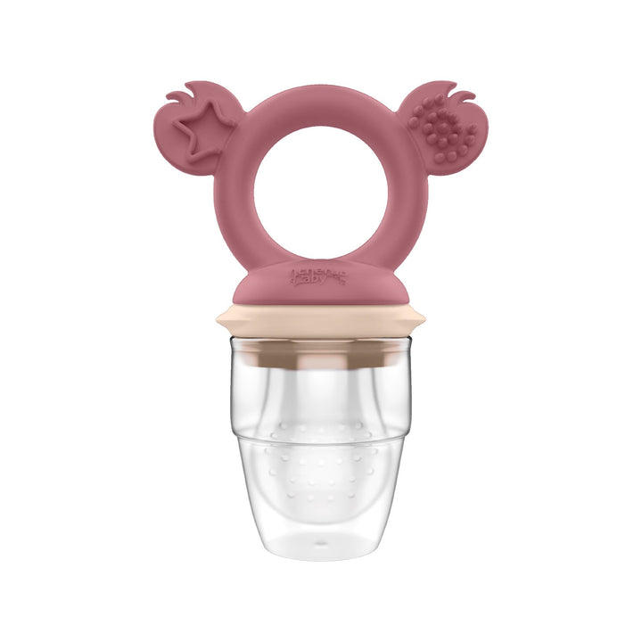 Cherub Baby SILICONE FRESH FOOD FEEDER / NIBBLE TRAY / REPLACEMENT 2PK NET -  DUSTY ROSE / SAND