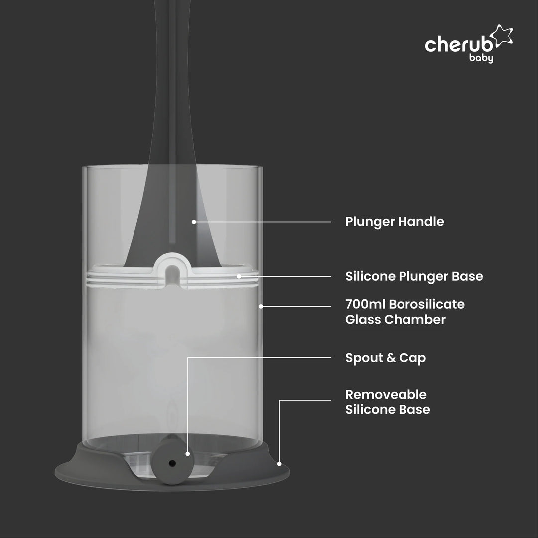 Cherub Baby BOROSILICATE GLASS & SILICONE POUCH FILLING STATION