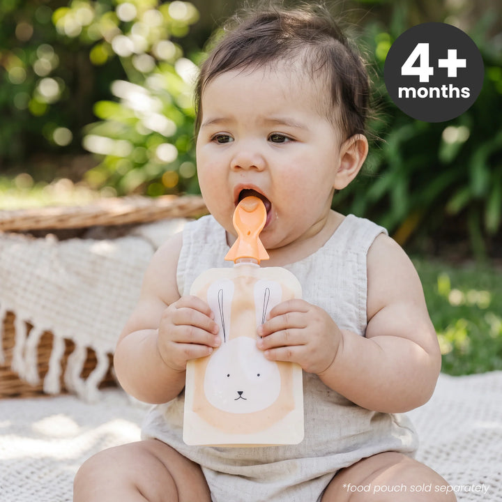 Cherub Baby UNIVERSAL FOOD POUCH SPOONS 2 PACK - PEACH/BLUSH