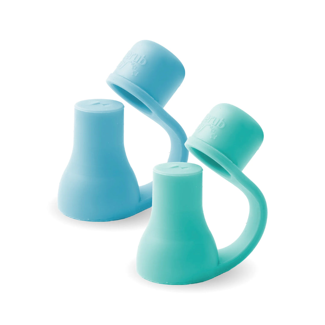Cherub Baby SILICONE FOOD POUCH SOFT SPOUTS 2PK - AQUA/MINT