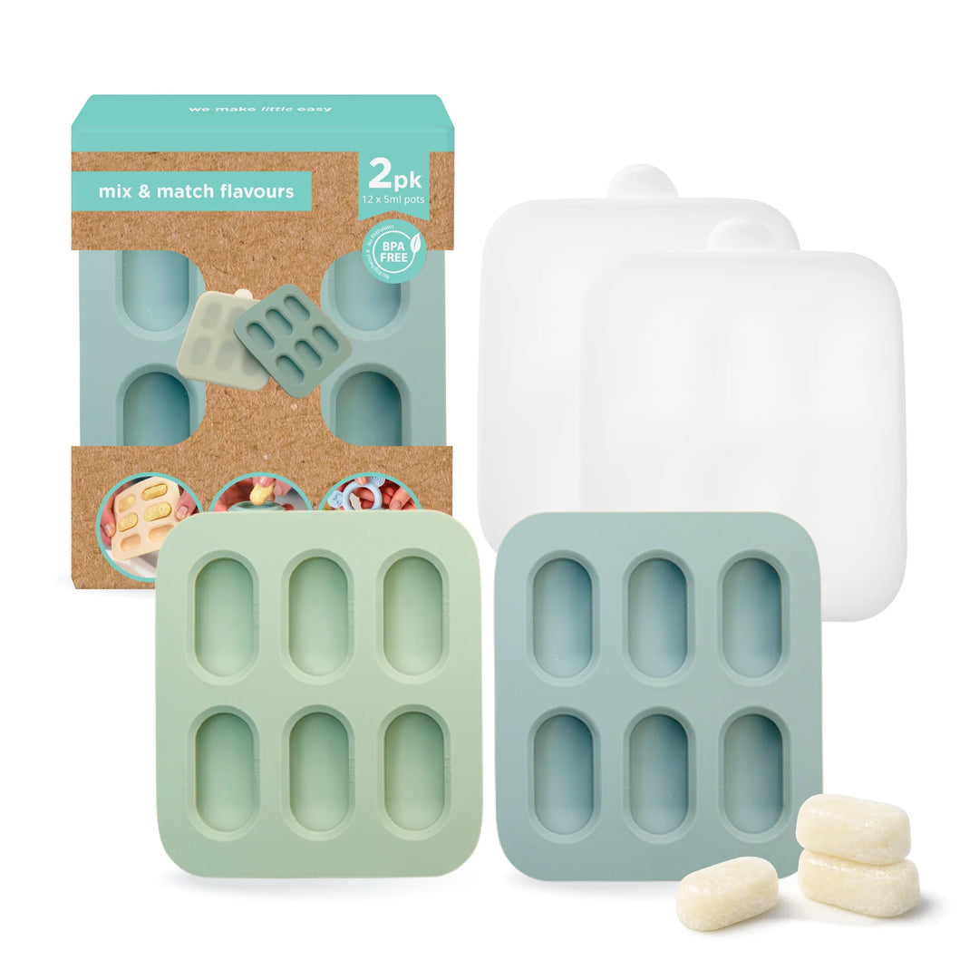 Cherub Baby SILICONE NIBBLE FREEZER TRAY 2PK - CERULEAN/SAGE