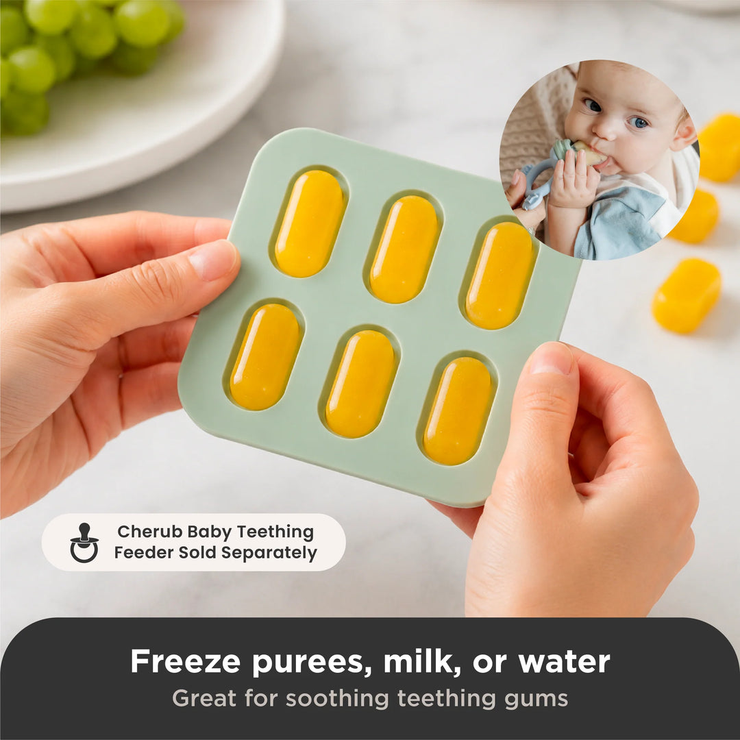 Cherub Baby SILICONE NIBBLE FREEZER TRAY 2PK - CERULEAN/SAGE