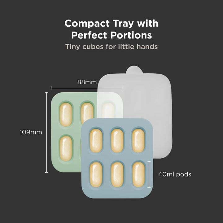 Cherub Baby SILICONE NIBBLE FREEZER TRAY 2PK - CERULEAN/SAGE