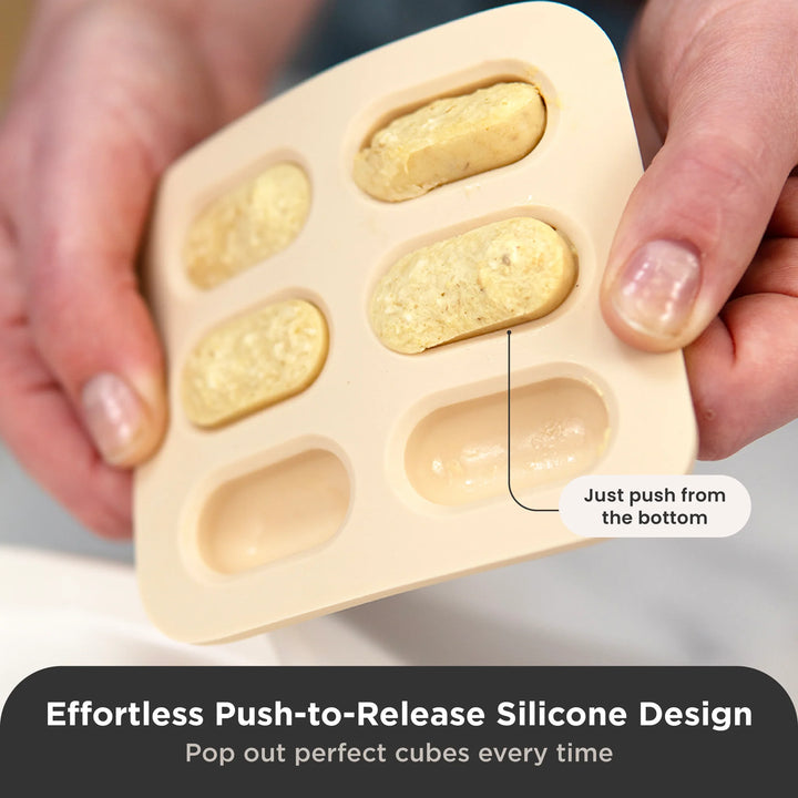 Cherub Baby SILICONE NIBBLE FREEZER TRAY 2PK -  DUSTY ROSE / SAND