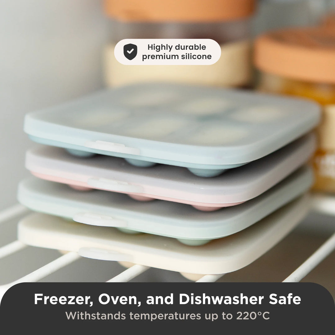 Cherub Baby SILICONE NIBBLE FREEZER TRAY 2PK -  DUSTY ROSE / SAND