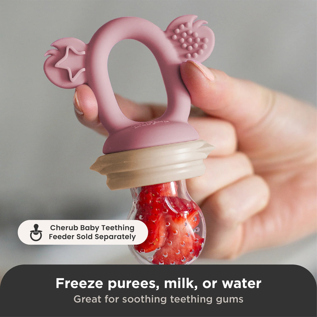 Cherub Baby SILICONE NIBBLE FREEZER TRAY 2PK -  DUSTY ROSE / SAND