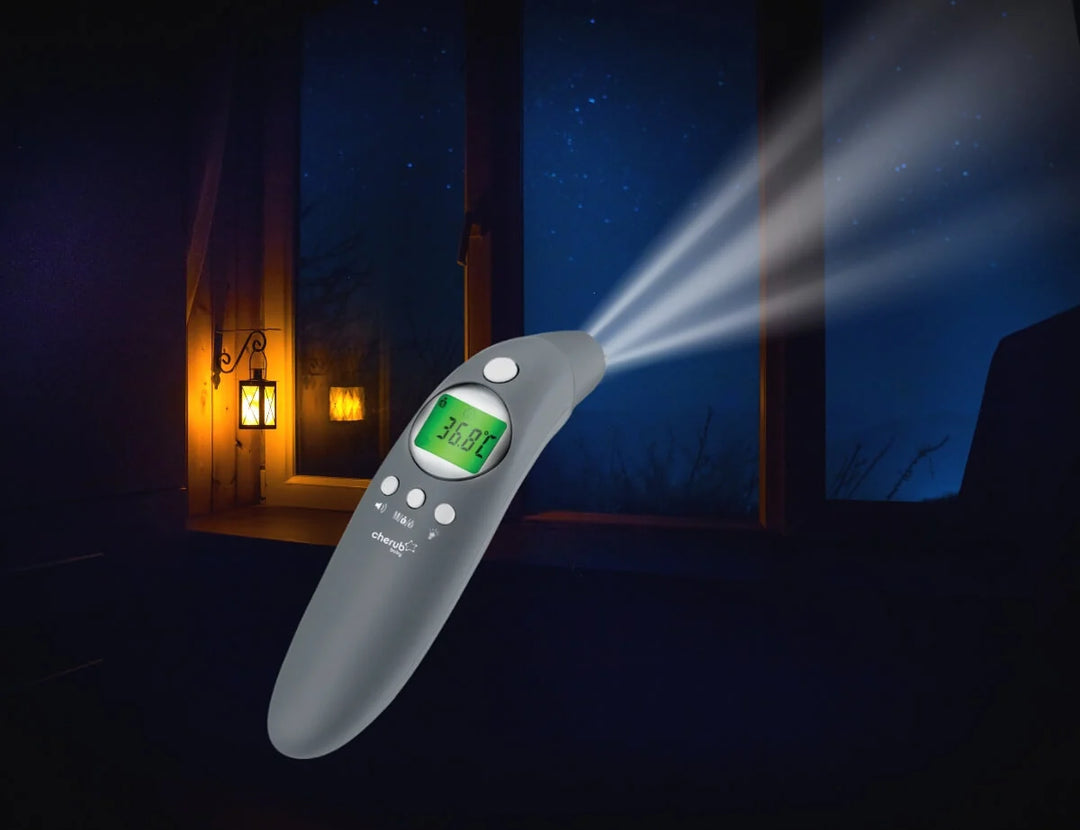 Cherub Baby 4 IN 1 INFRARED DIGITAL EAR AND FOREHEAD THERMOMETER - SLATE