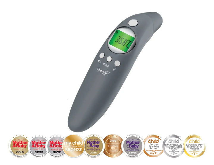 Cherub Baby 4 IN 1 INFRARED DIGITAL EAR AND FOREHEAD THERMOMETER - SLATE