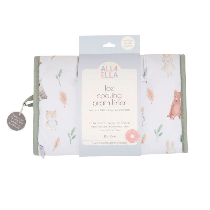 All4Ella Ice cooling pram liner - Forest Friends