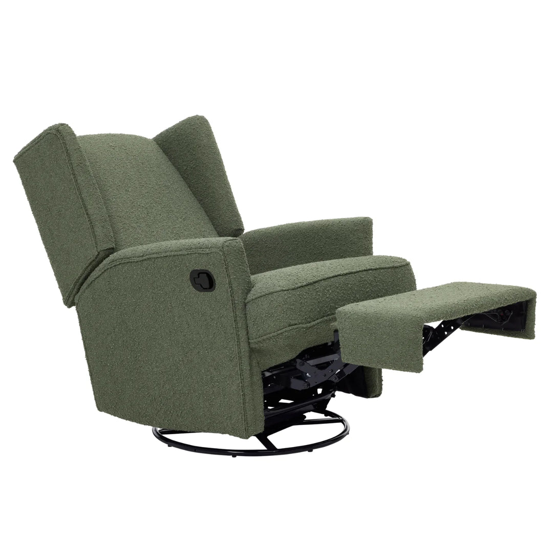iL Tutto Chelsea Recliner Glider Chair in Olive Bouclé
