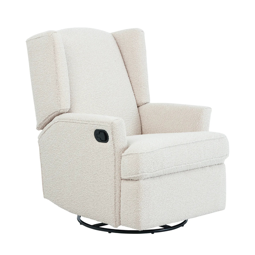 iL Tutto Chelsea Recliner Glider Chair in Vanilla Bouclé