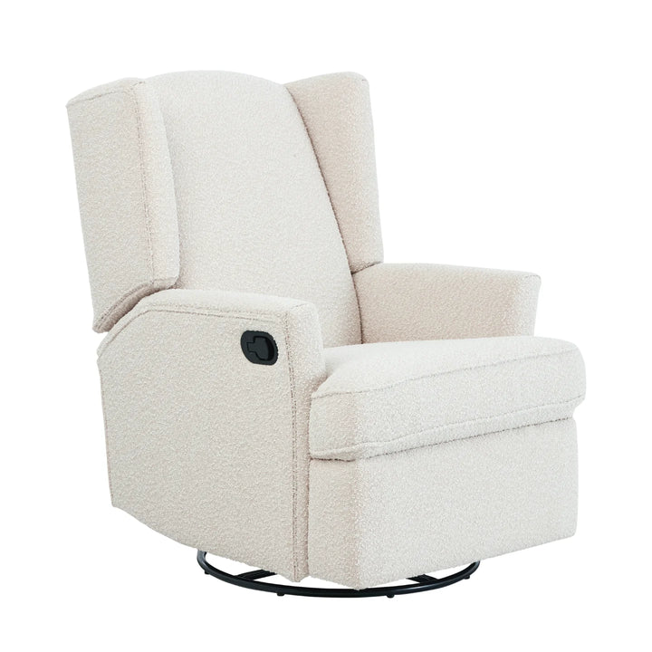 iL Tutto Chelsea Recliner Glider Chair in Vanilla Bouclé