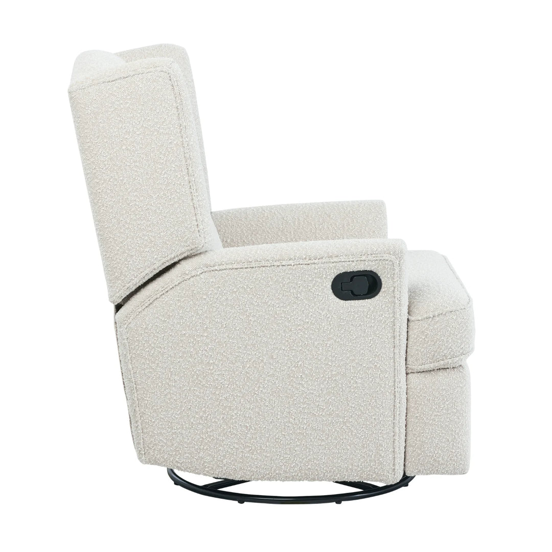 iL Tutto Chelsea Recliner Glider Chair in Vanilla Bouclé