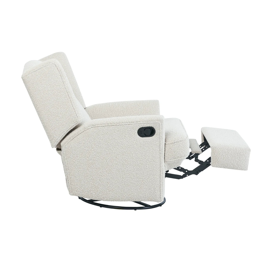 iL Tutto Chelsea Recliner Glider Chair in Vanilla Bouclé