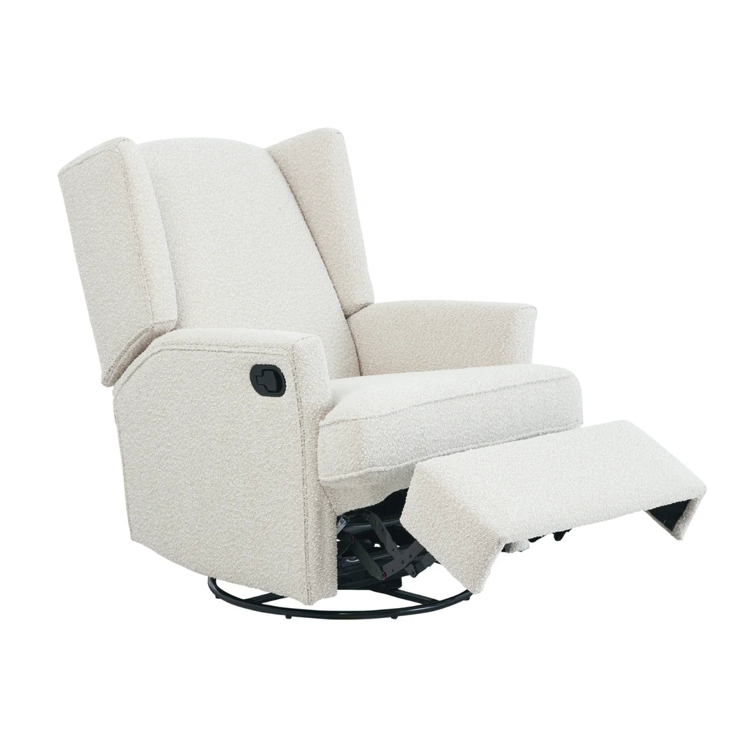 iL Tutto Chelsea Recliner Glider Chair in Vanilla Bouclé