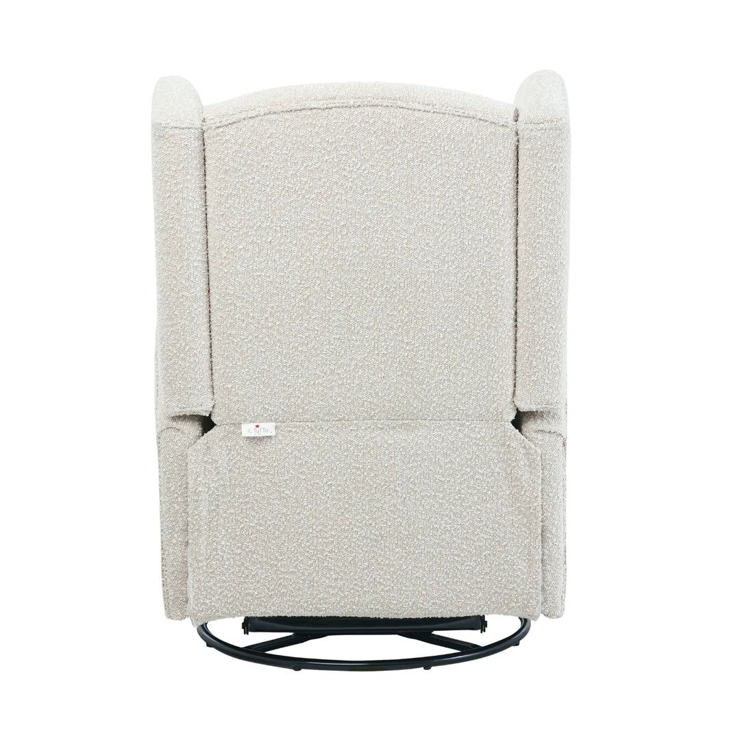iL Tutto Chelsea Recliner Glider Chair in Vanilla Bouclé